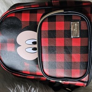 Disney Red Plaid Backpack